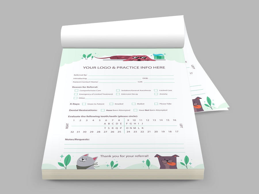 Pediatric Dentist Referral Pad Custom Pediatric Dentist Referral Pad