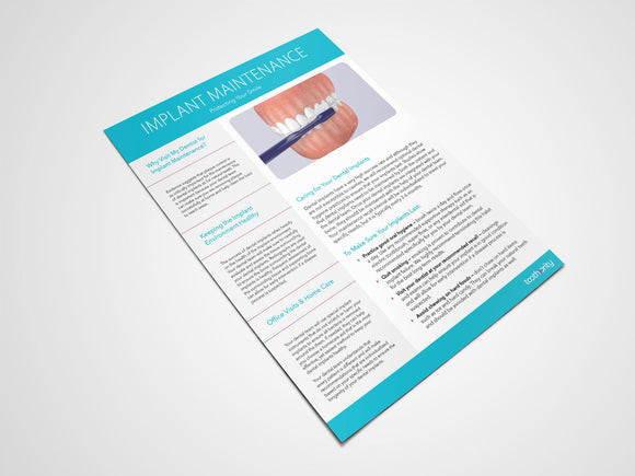 Caring for Dental Implants Patient Handout