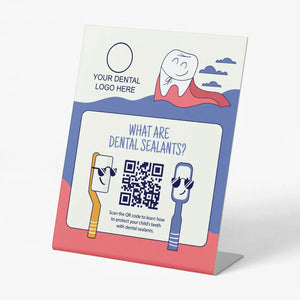 Scannable QR Code Sign for Dental Sealant Information